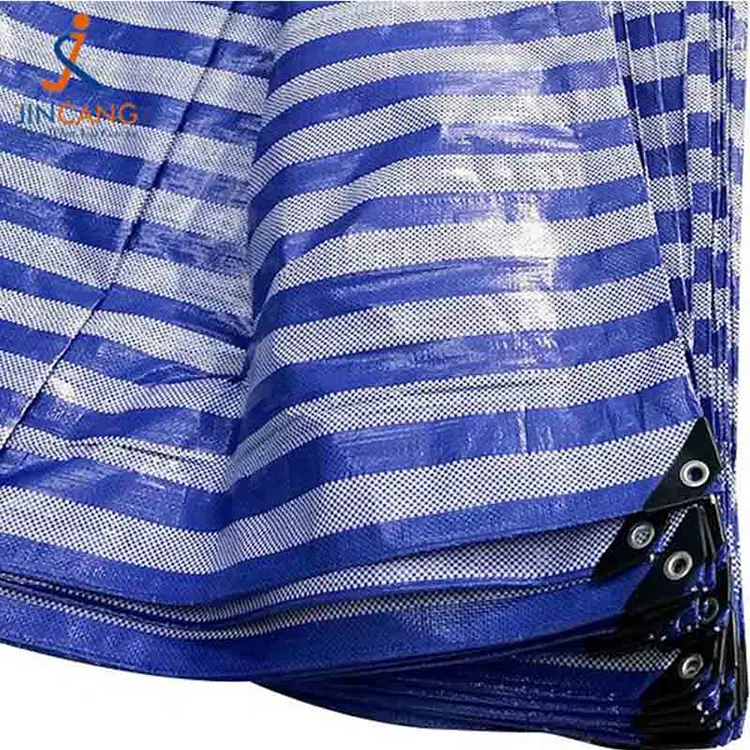 Qara üçbucaq ilə 100% təkrar material pp tarpaulin gücləndirildi