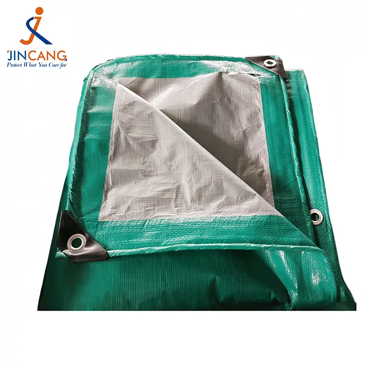 Etibarlı Xarici Mühafizə üçün Niyə 120GSM Yaşıl Gümüş PE Tarpaulin seçin?