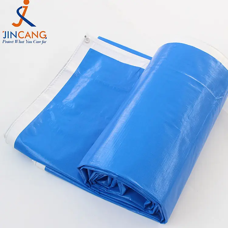 220g mavi ağ çap pe tarpaulin