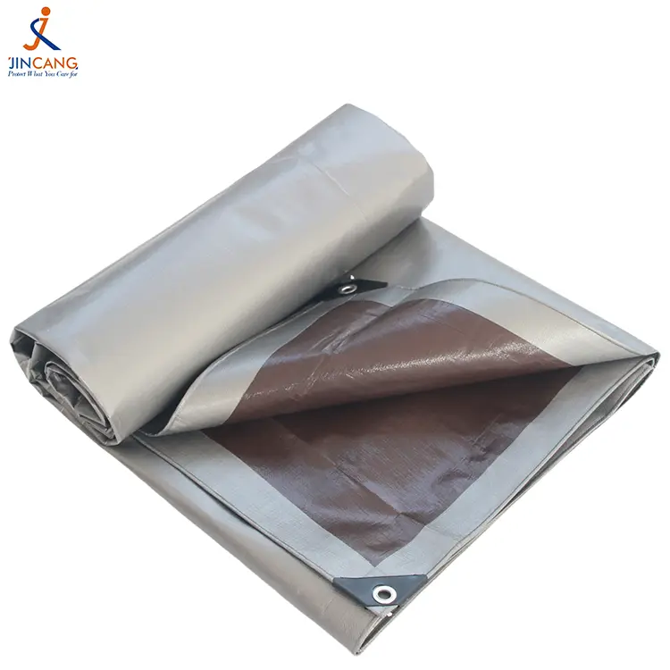 220g gümüş qəhvəyi pe tarpaulin 220g gümüş qəhvəyi pe tarpaulin