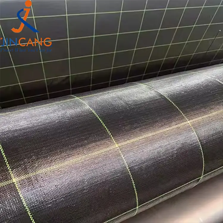 Geotextile ot maneəsi qara alaq altındakı maneə parça mat