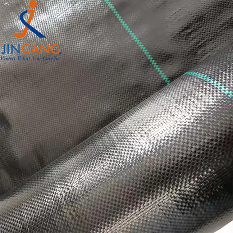 Geotextile ot maneəsi qara alaq altındakı maneə parça mat