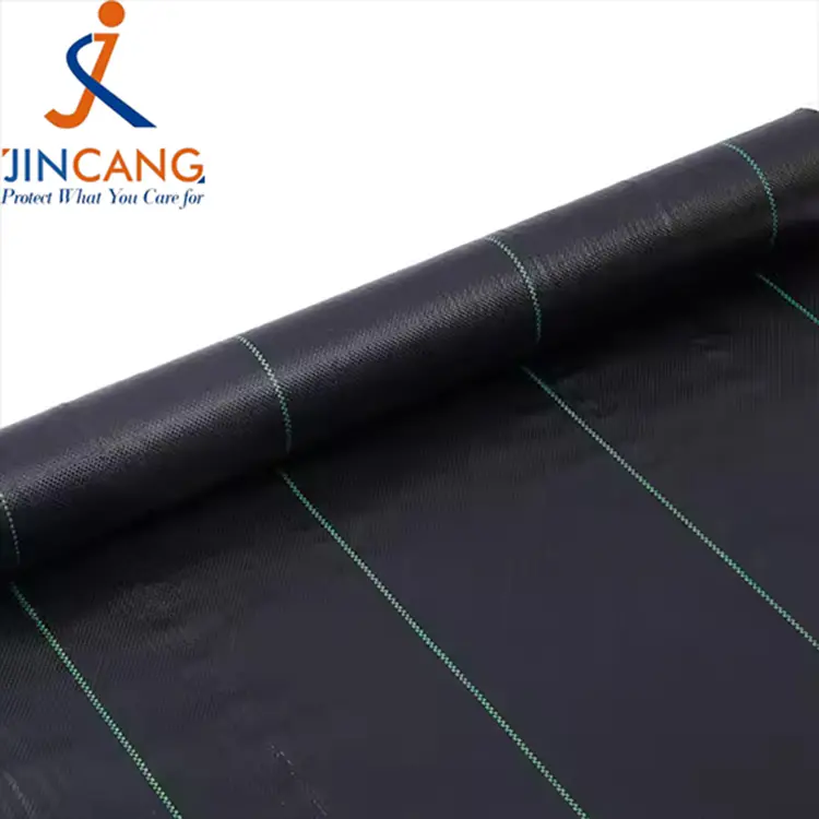 Geotextile ot maneəsi qara alaq altındakı maneə parça mat